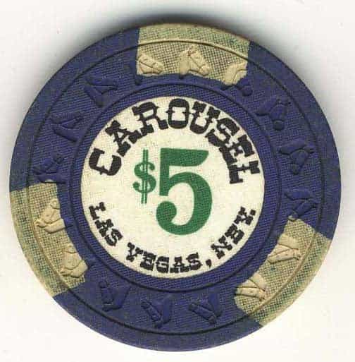 Carousel Casino Las Vegas Nevada $5 Chip 1968