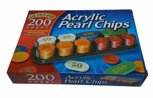 200-Piece Acrylic Pearl Jeton Chip Set