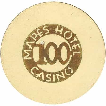 Mapes Casino Reno Nevada $100 Chip 1948