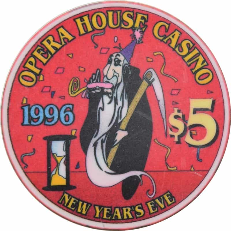 Opera House Casino N. Las Vegas Nevada $5 Chip New Years 1996
