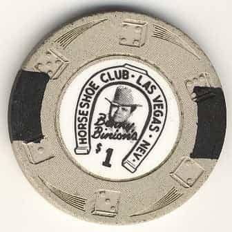 Horseshoe Club Casino Las Vegas Nevada $1 Chip 1969