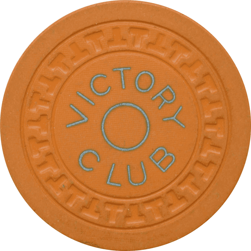 Victory Club Casino Pittman Nevada $5 Orange Chip 1952