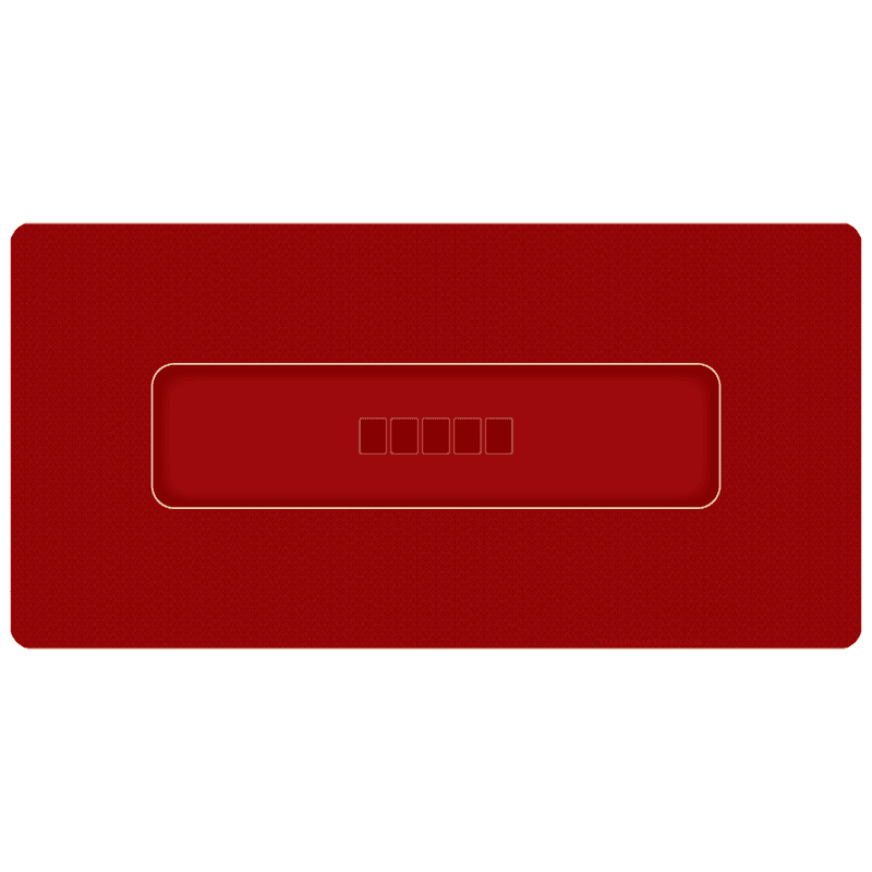 Red Poker Table Top Rollout Mat Xl