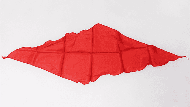 Diamond Cut Silk 18 Inch (Red) By Magic By Gosh-Trick